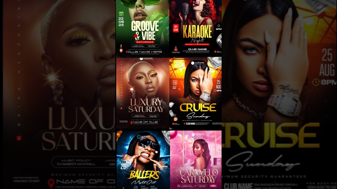 Get Ready to PARTY with the Easiest Photoshop Flyer Design Template Ever!