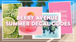 Summer Decal Codes For Berry Avenue And Bloxburg | Roblox Video