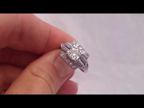 Vintage 1.22ct Diamond and Platinum Engagement Ring