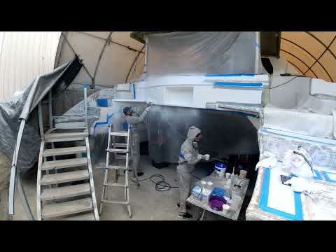 Port Hull Extension Gel Coat Spray Up 4th March 2023 - Life On The Hulls