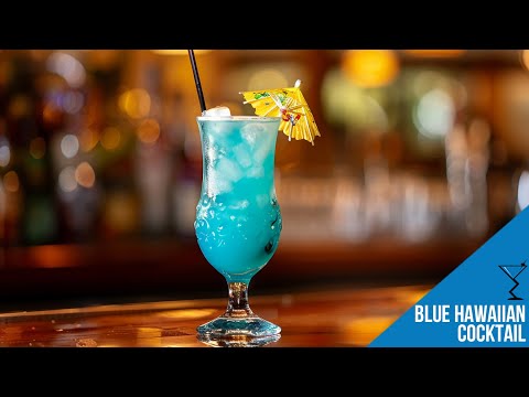 Blue Hawaiian Cocktail - How to make a Blue Hawaiian Cocktail Recipe by Drink Lab (Popular)