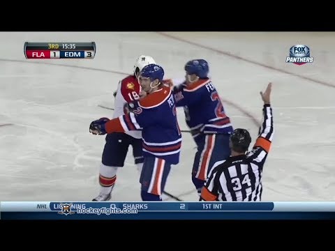 Scottie Upshall vs Andrew Ference Nov 21, 2013