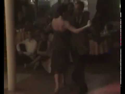  Alberto Bersin  and  Paola Pinessi  are  dancing  to  a  tango  at  Pasqua Tango Festival  in  2016