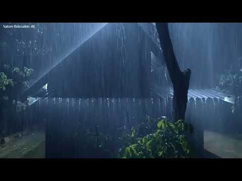 Silná búrka pre spánok ⚡ Prudký dážď a intenzívne hrmenie počas búrky | Prírodné melódie