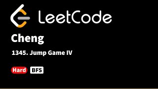 YouTube video 'LeetCode 1345. Jump Game IV'