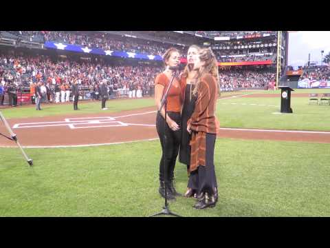 T Sisters Sing National Anthem