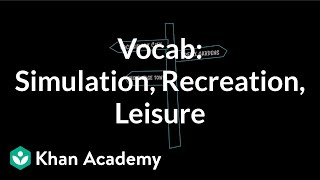 Simulation, recreation, leisure | Vocabulary | Khan Academy