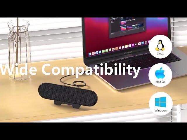 Vídeo relacionado con Altavoz Externo USB PC, estéreo 2 W + 2 W 2 pequeños Altavoces para Ordenador de 40 mm, Altavoz Interfaz Audio Plug and Play de 3,5 mm, Altavoces USB para portátil, Tableta, Ordenador, PC