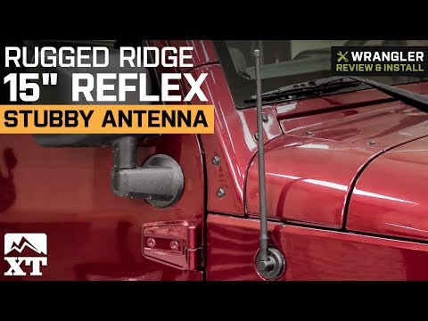 Jeep Wrangler Rugged Ridge 15" Reflex Stubby Antenna (1997-2018 TJ, JK & JL) Review & Install