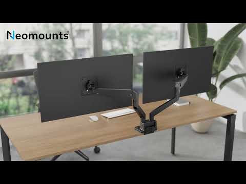 Neomounts NEXT Slim DS70-250BL2 vollbewegliche Tischhalterung für 17-32" Bildschirme - Schwarz video preview