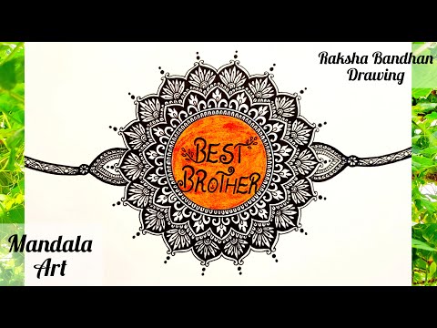 Happy Raksha Bandhan Mandala Art How to draw Mandala for Beginners Raksha Bandhan drawing