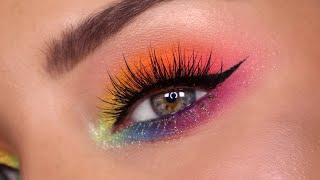 Seamless Rainbow Eye Makeup Tutorial \\ PRIDE