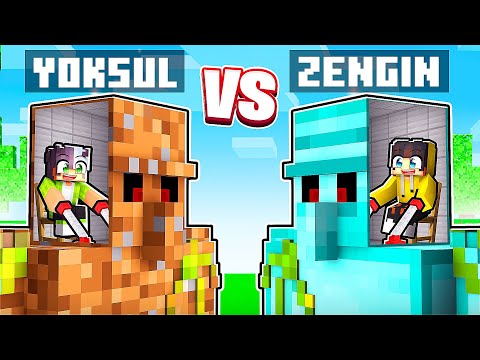 Zengin Golem vs Fakir Golem Hayatta Kalma Yarışması! - Minecraft