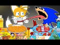 Shin Sonic Tapes Tails VS Shin Sonic Convenience Store BLUE YELLOW MUKBANG Sonic The Hedgehog