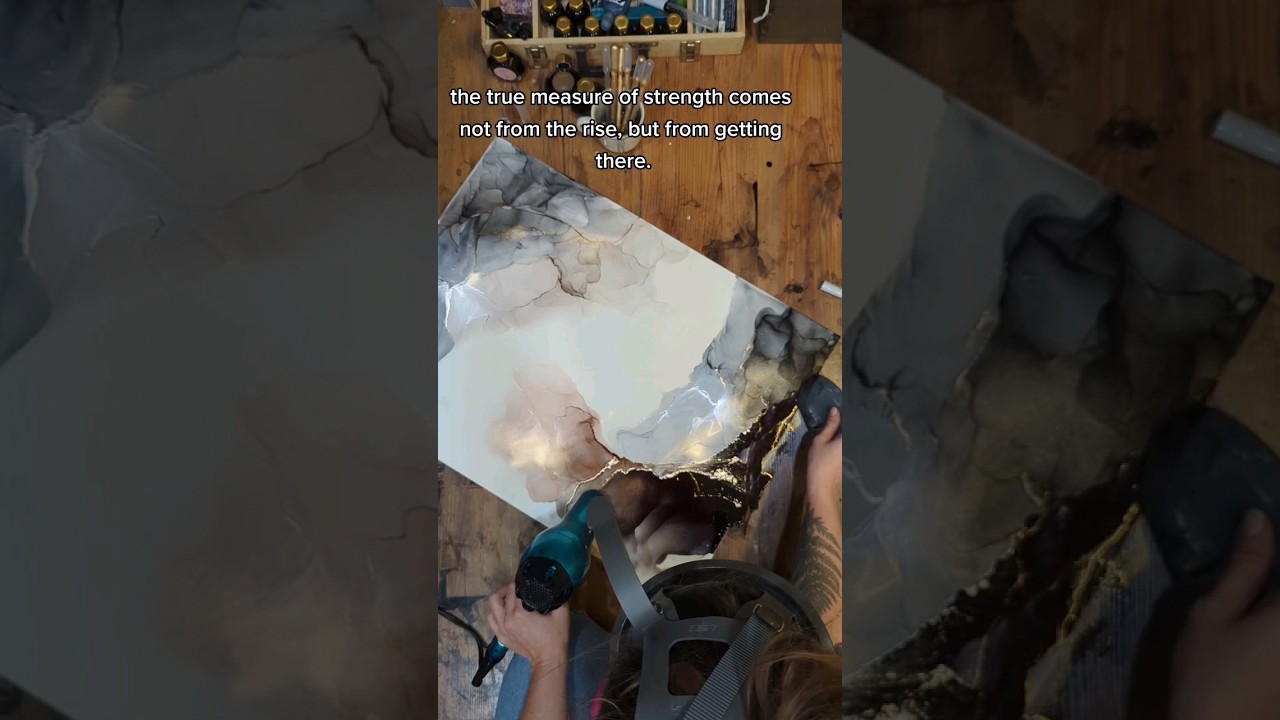 With the Ashes | abstract alcohol ink art inspired by rebirth