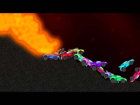 Escape the Lava - Rainbow Rally Cars