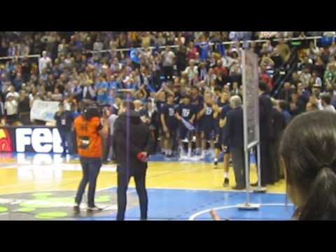 UFA Oviedo 80 CB Miraflores 77. Presentacion Campeones