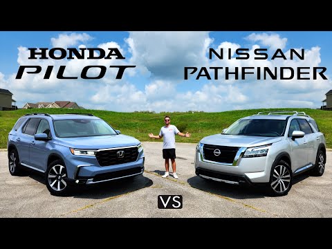 Thumbnail for FAMILY 3-ROW FIGHT! -- 2025 Honda Pilot Elite vs. Nissan Pathfinder Platinum: Comparison by Nissan