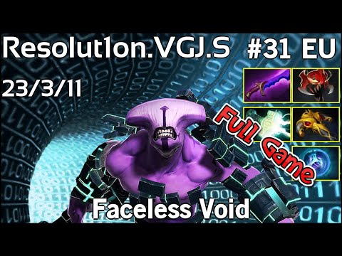 Resolut1on [VGJ.S] Faceless Void - Dota 2 Full Game 7.18 - 6761  Avg MMR