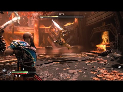 Fighting Alva @God of War Ragnarök: Valhalla DLC