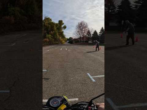Motorcycle license test in under a minute