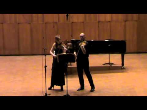 Julija Hartig-violin, Sasha/ Sasa Mirkovic-viola; V. Trajkovic Sonata za vl & vla 1 movement