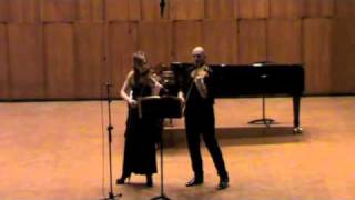 Julija Hartig-violin, Sasha/ Sasa Mirkovic-viola; V. Trajkovic Sonata za vl & vla 1 movement
