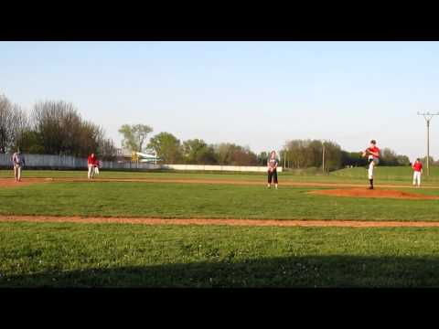 Pavol Textoris Pitching / BASEBALL SEALS Kosice vs. TOPOLCANY / + RUNDOWN Situation/ April 2012