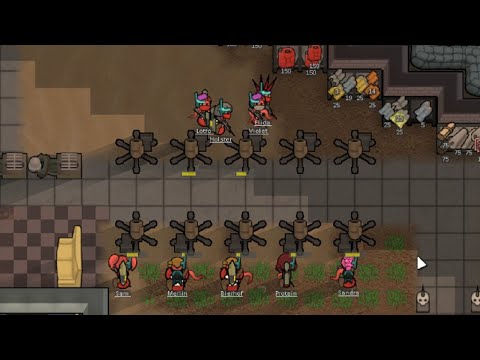 Wasters getting wasted by artillery - Rimworld non stop combat action