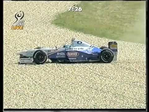 1998 F1 Hungarian GP-FP4 - Esteban Tuero spun off