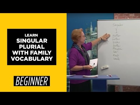 Beginner Level Family Vocabular Singular Plural | English For You
