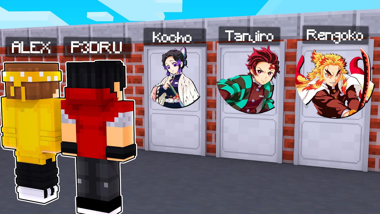 NÃO ESCOLHA A PORTA ERRADA DOS HASHIRAS NO MINECRAFT! ‹‹ P3DRU ››