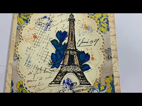 A Paris Themed Birthday Card