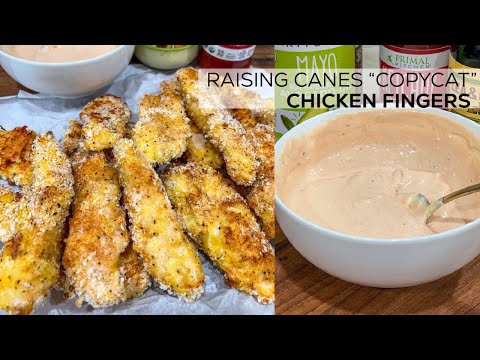 Versão saudável de RAISING CANES “Imitador” DEDOS DE FRANGO | Assado, Saudável e Sem Glúten