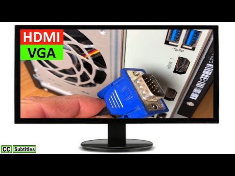 How to connect HDMI PC to a VGA Monitor using 1080P HDMI to VGA Converter