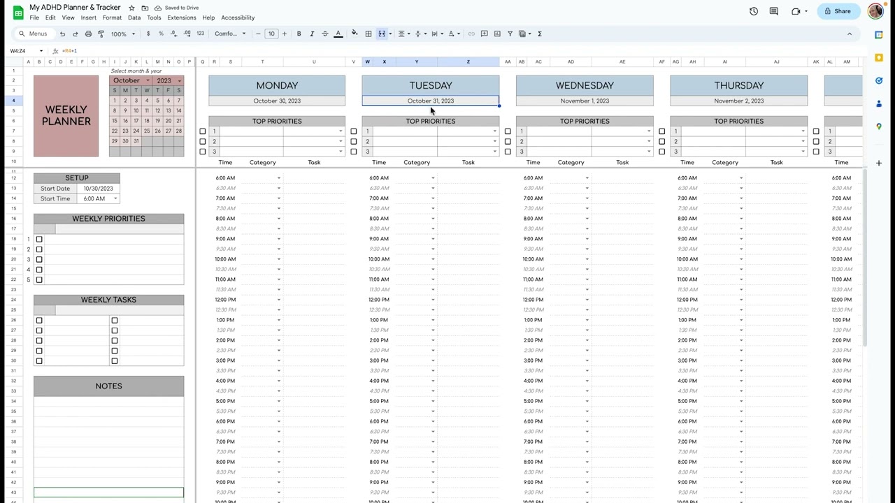 ADHD Planner and Tracker   Tutorial