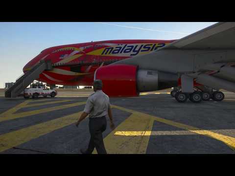 GTA 5 - Boeing 747-400 Mod Preview - Malaysia Airlines "Hibiscus" 9M-MPD Walkaround