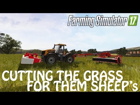 CUTTING GRASS FOR THE SHEEPS in Farming Simulator 2017 | PS4 | Xbox One