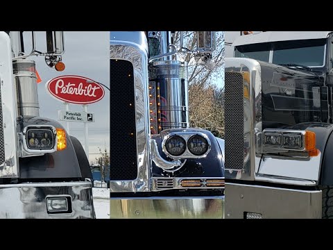 A look at the NEW Speaker LED Heated headlights for the Peterbilt headlight pods.