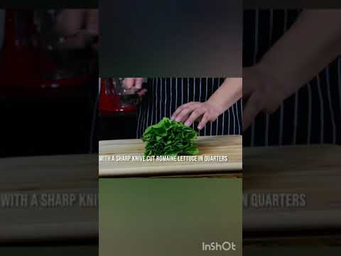 How to cut ROMAINE lettuce  #shorts #short