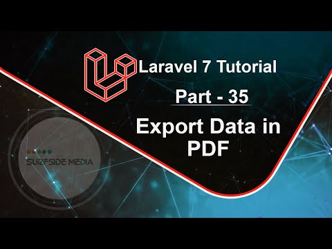 Laravel 7 Tutorial Export Data in PDF