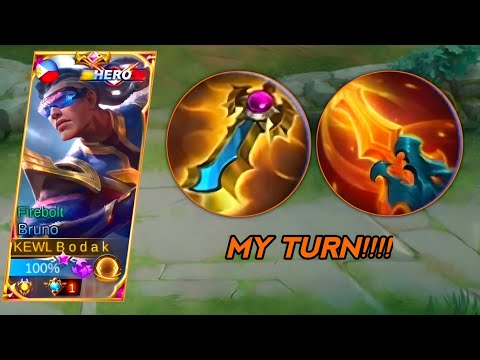 My turn!!! bruno build and emblem - Mobile Legends Bang Bang