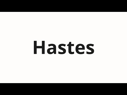 How to pronounce Hastes