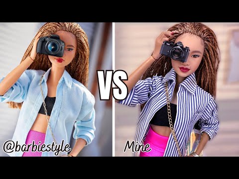 Recreating Popular Barbie Doll Instagram Photos including @delightfuldolls Emilie's room.