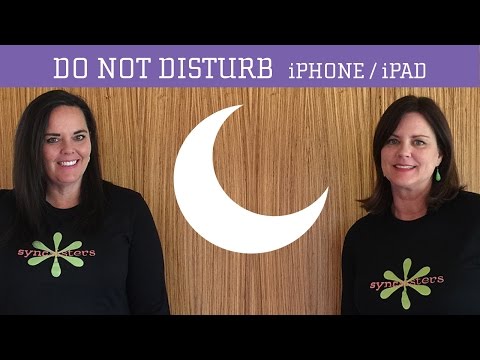 Do Not Disturb Feature - iPhone / iPad Video