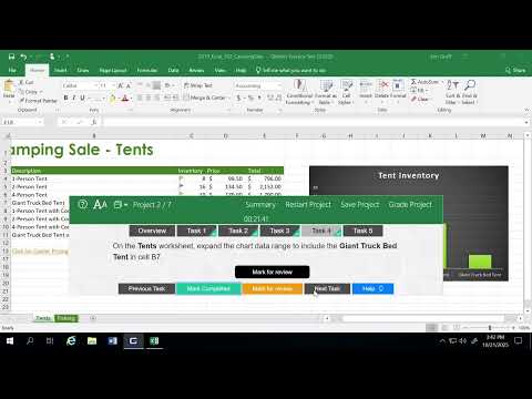 Excel 2019 Practice Exam 1 Projects 1 4
