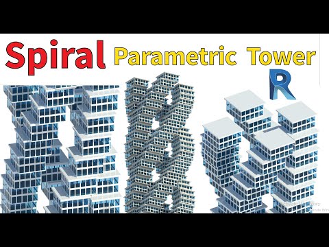 Revit tutorial (Day 35) Spiral Parametric tower in revit