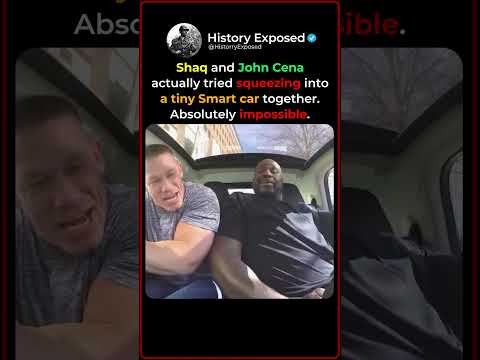 When Shaq and John Cena Tried Fitting in a Smart Car 😂🚗