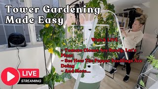 📱 Tower Gardening Made Easy LIVE CAM #towergarden #hydroponicgardening #garden #farm #aeroponic