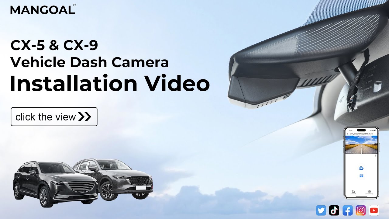 Mazda CX-5 2019-2025 & CX-9 2020-2025 (Not suitable for CX-50 & CX-9O) Dash Cam 041E Installation